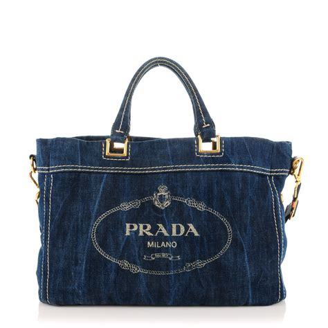 prada tote outlet|Prada denim tote.